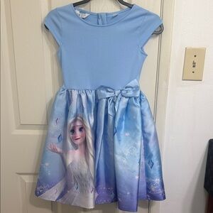 H&M Light Blue Kids Dress with Character Design (Frozen)